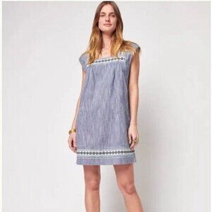Faherty Hailee Washed Cotton Shift Dress